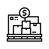 procurement service line icon vector illustration