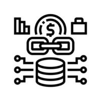 data center business line icon vector illustration