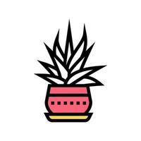 ilustración de vector de icono de color de planta doméstica