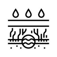 rain gutter drainage system line icon vector illustration