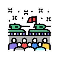 military parade color icon vector illustration