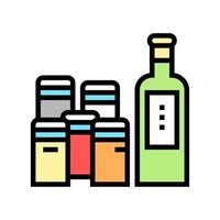 spice containers color icon vector illustration