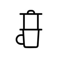 tea icon vector. Isolated contour symbol illustration vector