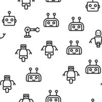 Robot High Technology Vector Seamless Pattern