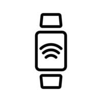 Smartwatch icon vector. Isolated contour symbol illustration vector