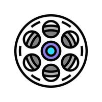 film bobbin color icon vector illustration