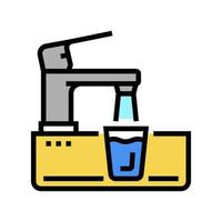 faucet in modern design water color icon vector illustration