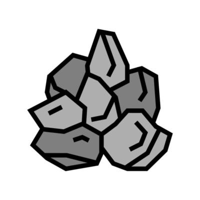 mined stone color icon vector illustration