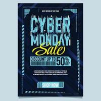 Cyber Monday Sale Poster Template vector