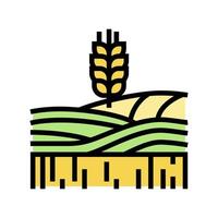 wheat growth field color icon vector illustration