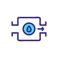 quick water pump icon vector outline illustration