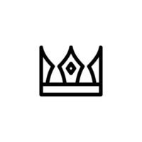 corona rey icono vector. ilustración de símbolo de contorno aislado vector