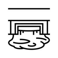 industry drainage system line icon vector illustration