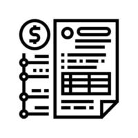 providing information on cash flow line icon vector illustration