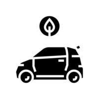 eco car transport glyph icon vector illustration