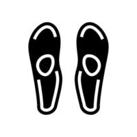 insoles for treatment flat feet glyph icon vector illustration