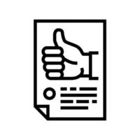 positive feedback line icon vector illustration