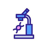 dna microscope icon vector. Isolated contour symbol illustration vector