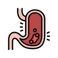 gastric disease color icon vector illustration