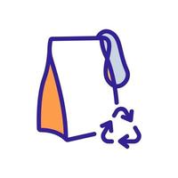 zero waste paper bags icon vector outline illustration