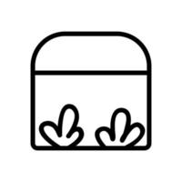 growing ruccola in greenhouse icon vector outline illustration