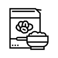 cereals oat package line icon vector illustration