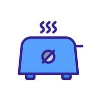 automatic toaster while cooking icon vector outline illustration