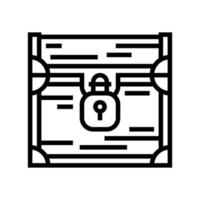 closed chest line icon vector illustration