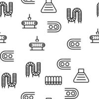 Conveyor Factory Tool Vector Seamless Pattern