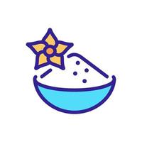 vanilla spice in bowl icon vector outline illustration