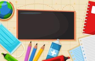 Back to School Background with New Normal Elements vector