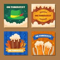 Oktoberfest Social Media Post Template vector