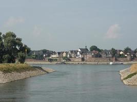 Xanten city and the river rhine photo