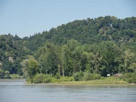 at the danube river in austria photo