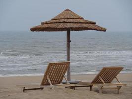 the beach of Katwijk in the netherlands photo