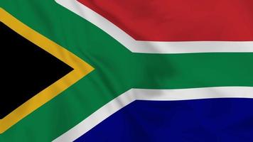 Republic of South Africa realistic waving flag. smooth seamless loop 4k video