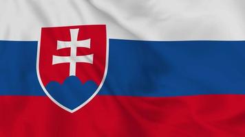 Slovakia realistic waving flag. smooth seamless loop 4k video