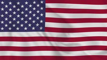 bandera ondeante realista de los estados unidos de américa. video de 4k de bucle suave y sin interrupciones