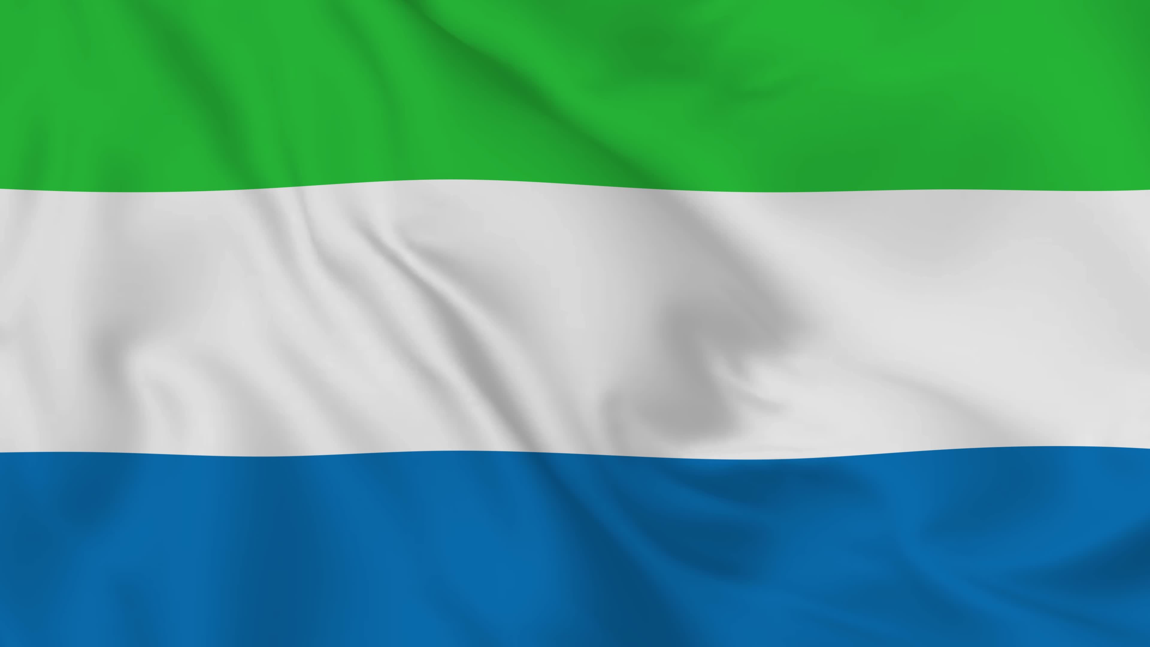 Sierra Leone Flag Stock Video Footage for Free Download