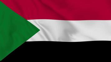 republik sudan realistische wehende flagge. reibungsloses 4k-Video mit nahtloser Schleife video