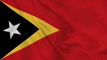 East Timor realistic waving flag. smooth seamless loop 4k video