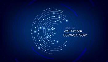 Abstract network connection.  Futuristic connection circle background. vector
