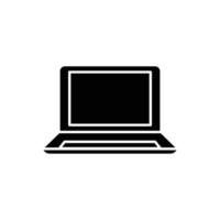 Laptop icon. Icon related to electronic, technology. Solid icon style, glyph. Simple design editable vector