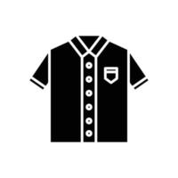 icono de uniformes escolares. icono relacionado con útiles escolares, educación. estilo de icono de glifo, sólido. diseño simple editable vector