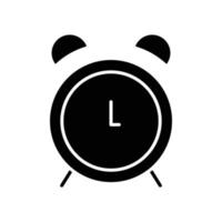 Alarm icon. icon related to time. glyph icon style, solid. Simple design editable vector