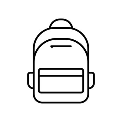 School bag icon. icon related to education. line icon style. Simple design editable 10248955 Vector Art at Vecteezy