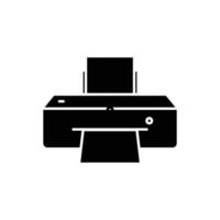 Printer icon. Icon related to electronic, technology. Glyph icon style, solid. Simple design editable vector