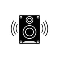 Sound box icon. Icon related to electronic, technology. Glyph icon style, solid. Simple design editable vector