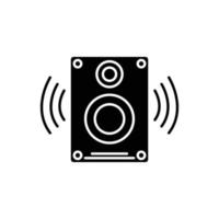 icono de caja de sonido. icono relacionado con la tecnología electrónica. estilo de icono de glifo, sólido. diseño simple editable vector