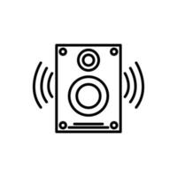 icono de caja de sonido. icono relacionado con la tecnología electrónica. estilo de icono de línea. diseño simple editable vector